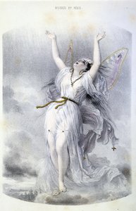 Fairy: La Peri - in "Les femmes mythologiques", by Mery and Foelix, illustrated by G. Staal, ed. by Gouet