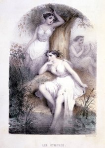 The Nymphs - in "Les femmes mythologiques", drawings by G. Staal, by Mery and the Cte Foelix, Ed. G. de Gouet by Pierre Gustave Eugene Staal