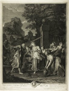 Rebecca Receiving Gifts from Eliezar by Pierre Imbert Drevet