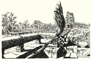 In the park of Angkor Vat, the Western Gopuras by Pierre Jeannerat de Beerski