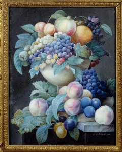 Grapes in a Cup by Pierre Joseph Redouté