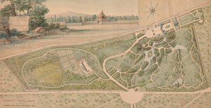 Plan for the Garden of the Château de Bagatelle, 1817 by Pierre Lapie