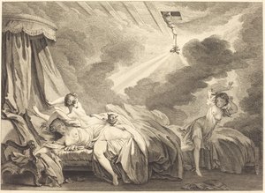 The Fireworks by Pierre Laurent Auvray after Jean Honoré Fragonard