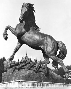 Horse with a Harrow, in Front of the First Palace of Trocadero Constructed for the Universal Exhibition in 1878