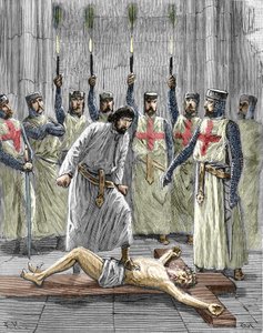 Heresie of the Templars: Representation of a Ceremony of Entry of a Knight into the Order of the Temple