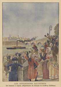 The invention of the steamboat by the Marquis de Jouffroy d