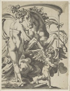 Saturn and the Nymph Philyra by Pierre Milan