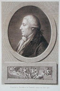 Portrait of Francesco Bartolozzi (1727-1815) engraved by Jacques Brouillard (1744-1806)