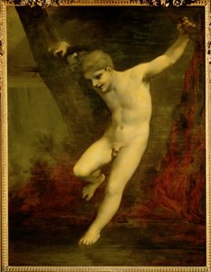 Young Zephyr Rocking Above the Water, Study in Grisaille