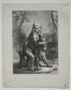 Boy with a Dog by Pierre Paul Prud
