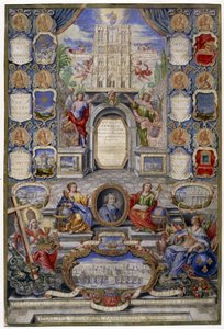 Allegory of the church of Paris on the occasion of the Revocation of the Edict of Nantes on 18/10/1685 the father of Jouvency gave a sermon at the college of Clermont in December 1685 in medallion the archbishop of Paris, Harlay de Chanvallon who encourage