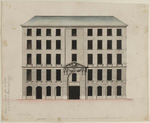 Façade of the Mont-de-Piété on the Rue des Blancs-Manteaux by Pierre Payen