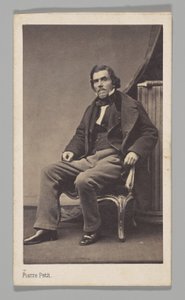 Studio Portrait: Eugène Delacroix Seated in Chair by Pierre Petit