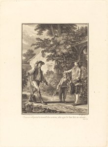 Everyone Respects the Work of Others, So That Their Own is Safe by Pierre Philippe Choffard after Jean Michel Moreau