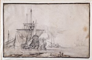 Vessel Firing the Cannon by Pierre Puget