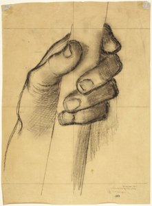 Cartoon of a Hand Holding a Pole by Pierre Puvis de Chavannes