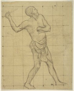 Picardian Lance-Thrower, Study for Pro Patria Ludus, Amiens, Musée de Picardie by Pierre Puvis de Chavannes