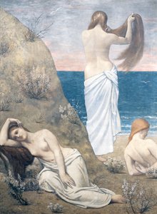 Young girls at the seaside by Pierre Puvis de Chavannes