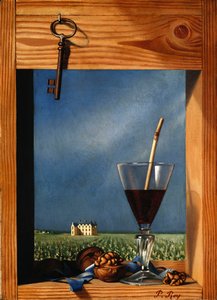 Glass of Wine in Front of a Castle