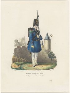 Belgian Civic Guard on Duty, 1830 by Pierre Simonau