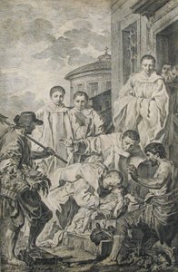San Bendetto Resuscitates a Child, 18th century by Pierre Subleyras
