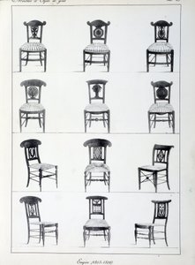 Different Models of Premier Empire Chairs by Pierre de La Mesangere