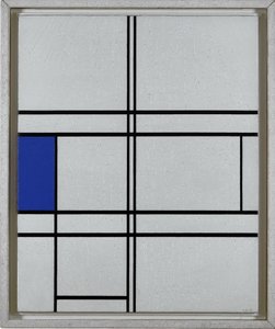 Composition (No. IV) White-Blue