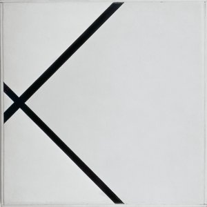 Lozenge Composition with Two Lines by Piet Mondrian
