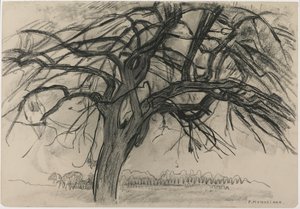 Preliminary Study for Evening: The Red Tree, 1908