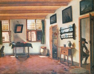 Interior of Dutch House, Ca 1670, Painting by Pieter Janssens Elinga by Pieter Janssens