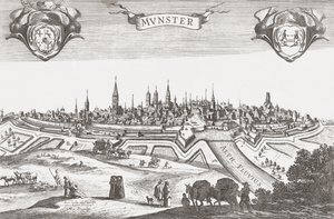 Panorama of Munster, Germany by Pieter (after) Nolpe