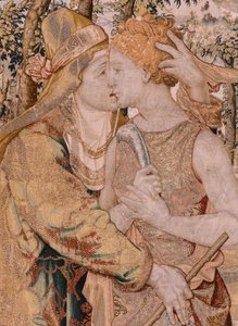 Vertumnus and Pomona: Vertumnus Kisses Pomona by Pieter (circle of) Coecke van Aelst