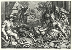 The Vegetable and Poultry Sellers by Pieter 150708 75 after Aertsen