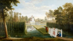 A View of Chiswick Gardens Towards the Rear of the Bagnio (Cascina) Chiswick House