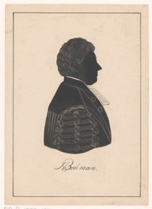 Silhouette Portrait of Herman Bouman by Pieter Barbiers (IV) (possibly)