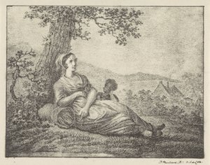 Resting Woman by Tree by Pieter Bartholomeusz. Barbiers