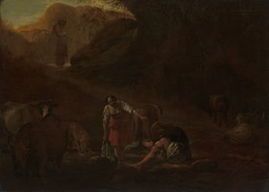 A Shepherd and Washerwomen at a Spring
