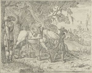 Saddled Horse with Soldiers