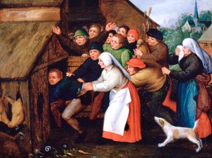 The Drunkard Pushed into the Pigsty by Pieter Brueghel the Younger