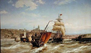 Boulogne Harbour by Pieter Christiaan Cornelis Dommelshuizen