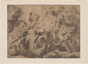 Lion Hunt by Pieter Claesz Soutman and Sir Peter Paul Rubens