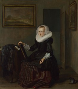 A Woman Holding a Mirror