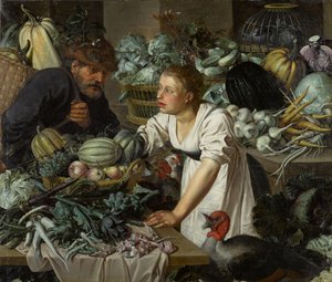 Still Life with Two Figures by Pieter Cornelisz. van Rijck