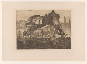 Draft Horse on the Banks of the Seine