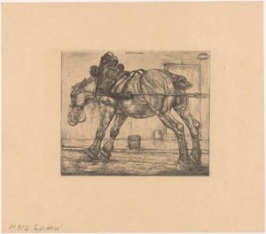 Draft Horse with Feed Bag (L