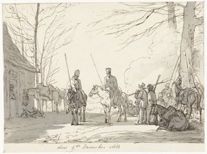 Bivouac of the Cossacks, December 9, 1813 by Pieter Gerardus van Os (signed by artist)