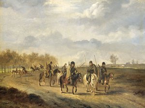 Cossacks on a Country Road Near Bergen in North Holland