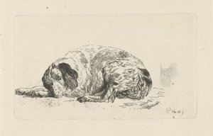 Lying Dog by Pieter Gerardus van Os