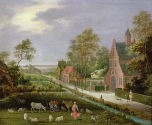 Village Landscape by Peeter Gijsels