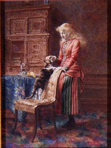 Young Girl with a Cat